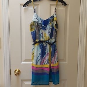 2/$20 Multicoloured Sundress w/ removable belt